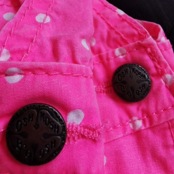 Oshkosh Overall Skirt in a Highlighter Pink 12 months - Picture 3 of 7